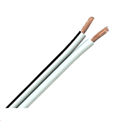 Picture of Speaker Cable 2 Core13x0.2mm (0.40mm) White PVC Black tracer - 100 MTR