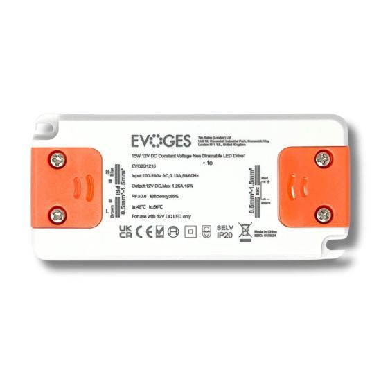 Picture of 15W 12V DC Constant Voltage Non-Dimmable LED Driver 