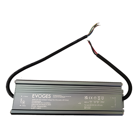 Picture of 200W 24V DC Constant Voltage IP67 Non-Dimmable LED Driver 