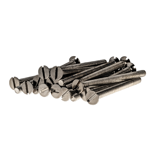 Picture of Pack of 20 - M3.5 x 50mm Long Flat-Head Countersunk Electrical Fixing Screws - Black Nickel 