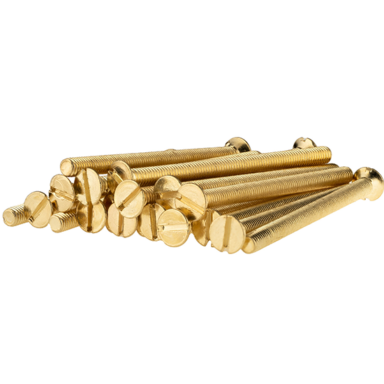 Picture of Pack of 20 - M3.5 x 50mm Long Flat-Head Countersunk Electrical Fixing Screws - Brass 