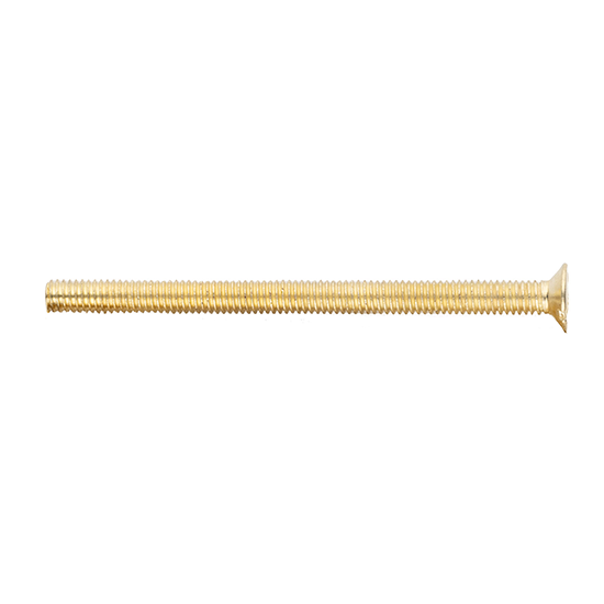 Picture of Pack of 10 - M3.5 x 75mm Long Flat-Head Countersunk Electrical Fixing Screws - Brass