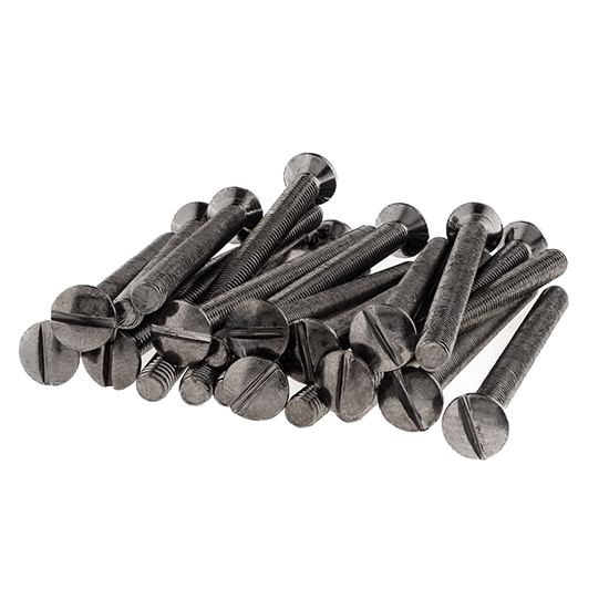 Picture of Pack of 20 - M3.5 x 50mm Long Raised-Head Countersunk Electrical Fixing Screws - Black Nickel 