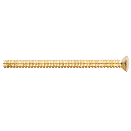 Picture of Pack of 20 - M3.5 x 50mm Long Raised-Head Countersunk Electrical Fixing Screws - Brass