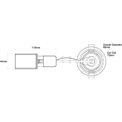 Picture of Latitude Pro GU10 Fire Rated Downlight IP20 Matt White 