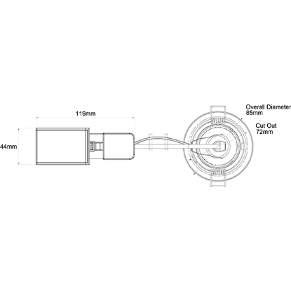 Picture of Latitude Pro GU10 Fire Rated Downlight IP65 Matt White 
