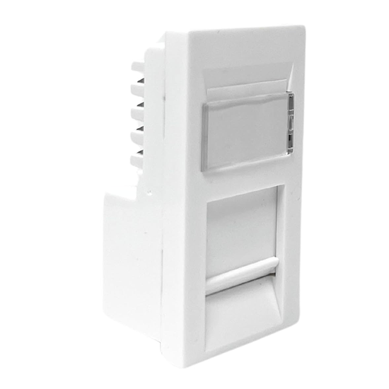 Picture of RJ45 Cat6 Outlet Module UTP 25x50mm - 1Gbps High Speed Ethernet Networking 