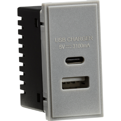 Picture of Dual USB Module 3.1A, Grey