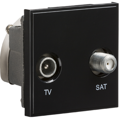 Picture of Diplexed TV/SAT Outlet Module, Black