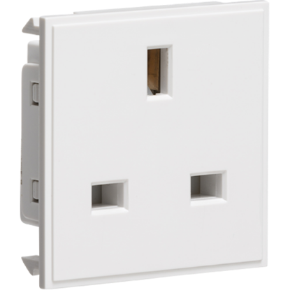 Picture of 1 Gang 13A Unswitched Socket Module, White