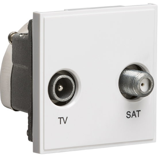 Picture of Diplexed TV/SAT Outlet Module, White