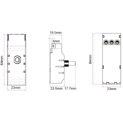 Picture of Eclipse 6A Dummy Switch 2 Way Push On Push Off Replacement Module Switch Dummy Dimmer Light Switch