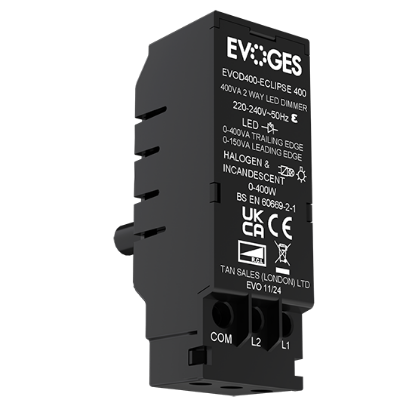 Picture of Eclipse 400VA 2 Way Push On Push Off Replacement LED Dimmer Module Switch (150VA Leading Edge & 400VA Trailing Edge Dimmer)