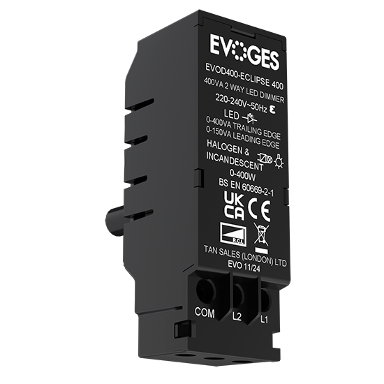 Picture of Eclipse 400VA 2 Way Push On Push Off Replacement LED Dimmer Module Switch (150VA Leading Edge & 400VA Trailing Edge Dimmer)