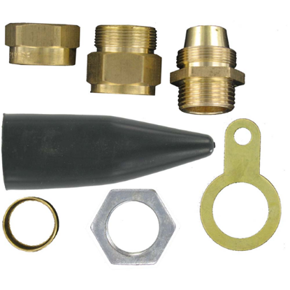 Picture of CXT25 25mm Brass Cable Gland Pack – IP66 Rated for SY & CY Braided Cables (Pack of 2)