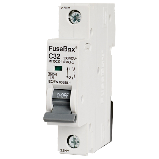 Picture of MT10C321 32A C Type MCB 10kA 1 Pole 