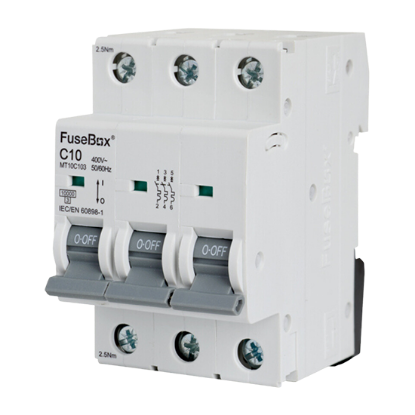 Picture of MT10C103 10A C Type MCB 10kA 3 Pole 