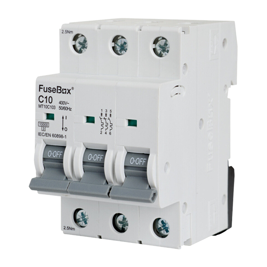 Picture of MT10C103 10A C Type MCB 10kA 3 Pole 
