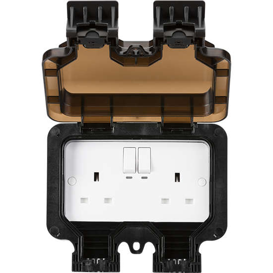Picture of Smart IP66 13A 2 Gang Outdoor Socket  