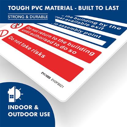 Picture of PVC Fire Action Notice Sign – Pack of 5