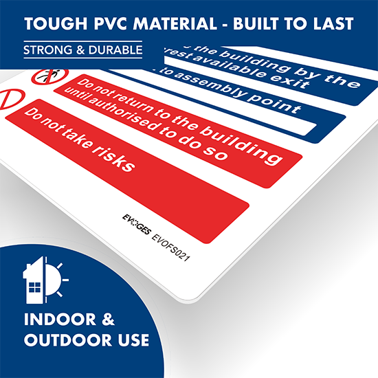 Picture of PVC Fire Action Notice Sign – Pack of 5