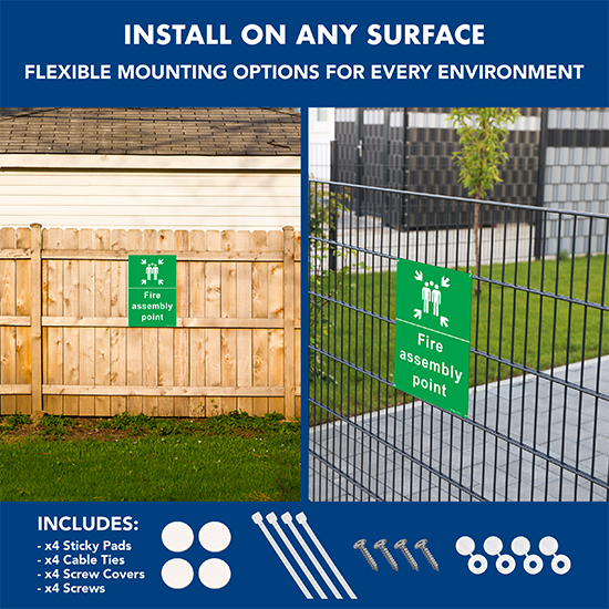 Picture of Fire Assembly Point Sign – 600x400mm Rigid PVC