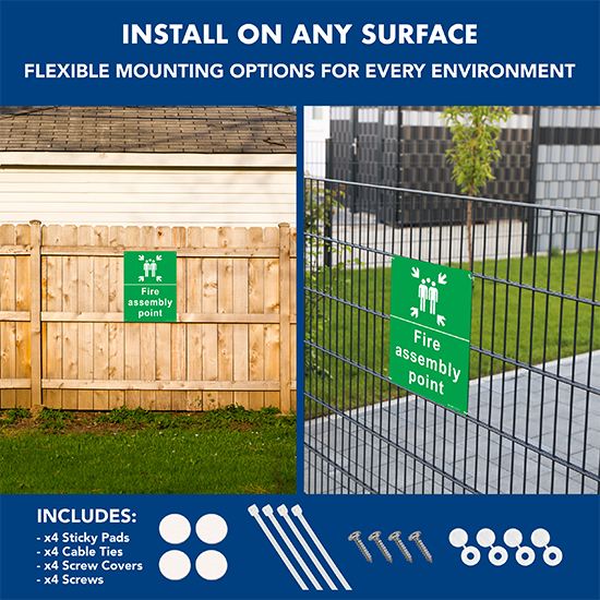 Picture of Fire Assembly Point Sign – 400x300mm Rigid PVC