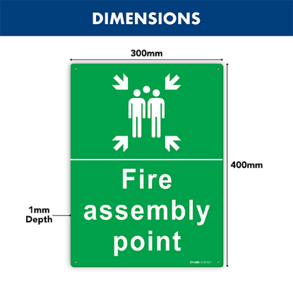 Picture of Fire Assembly Point Sign – 400x300mm Rigid PVC