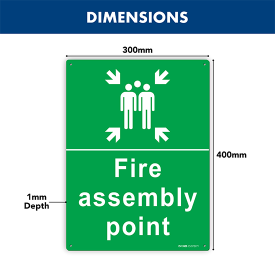 Picture of Fire Assembly Point Sign – 400x300mm Rigid PVC
