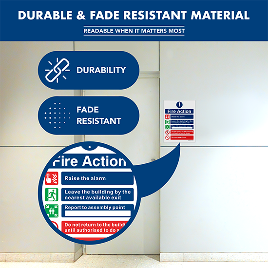 Picture of Fire Action Notice Sign – Self-Adhesive Vinyl (150x200mm)
