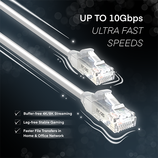 Picture of CAT6A Ethernet Cable 0.5m (White) – RJ45 Male to Male  