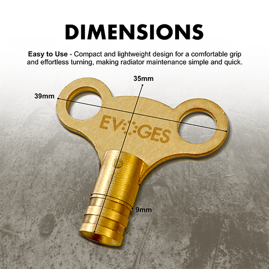 Picture of Brass Radiator Bleed Key – Pack of 2 (Clock Type, UK Fit)