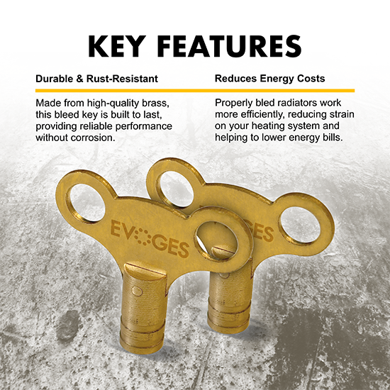 Picture of Brass Radiator Bleed Key – Pack of 2 (Clock Type, UK Fit)
