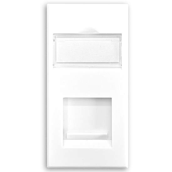 Picture of CAT6A UTP RJ45 Ethernet Module – White (25x50mm Euro Module) 