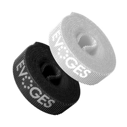 Picture of 1m x 10mm Black & White Cable Straps – Reusable, Adjustable Cable Tidy, Pack of 2
