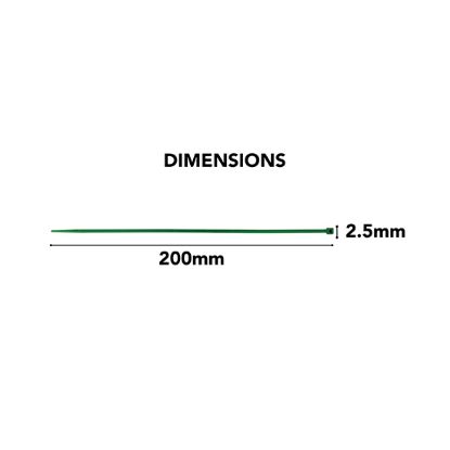 Picture of 2.5x200mm Green Nylon Cable Ties (Pack of 100) 