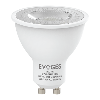 Picture of Leo 5.7W Non-Dimmable GU10 3000K CRI93 60D 