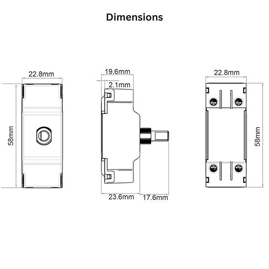 Picture of Eclipse 6A Intermediate Dimmer Switch 3 Way Dimmer Switch Push On/Off Only