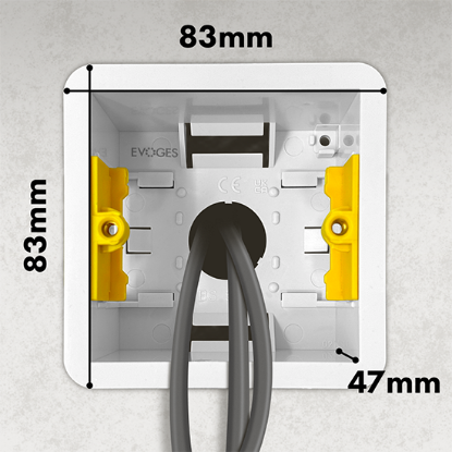 Picture of 1 Gang 47mm Dry Lining Back Box