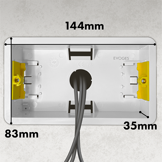 Picture of 2 Gang 35mm Dry Lining Back Box  