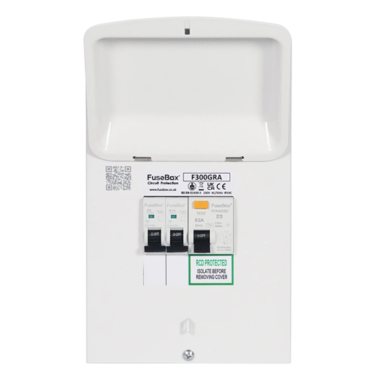 Picture of Garage Consumer Unit with RCD Type A B6 & B16 MCBs