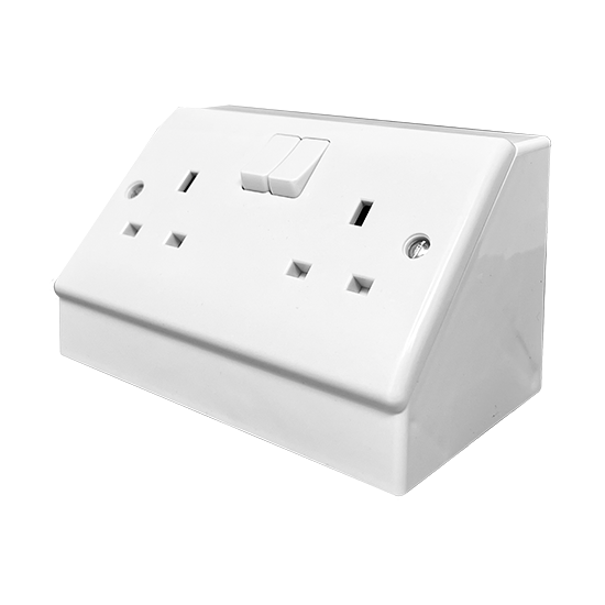 Picture of 2 Gang 45° Angled Surface Mount Pattress Back Box  