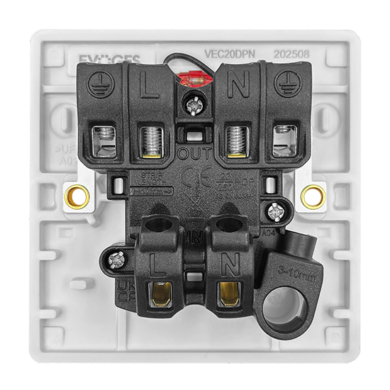 Picture of Vector 1 Gang 20A Double Pole Switch White with Neon 