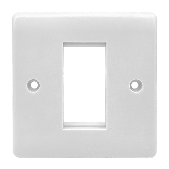 Picture of 1 Gang 25x50mm Modular Faceplate White 