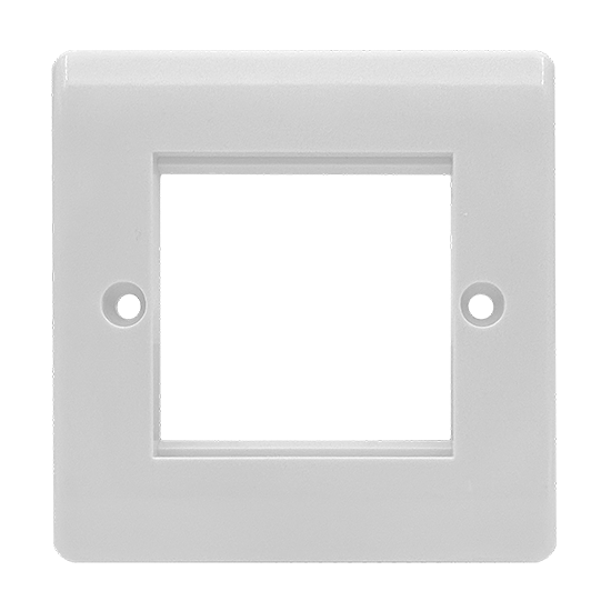 Picture of Vector 2 Gang 50x50mm Modular Faceplate White 