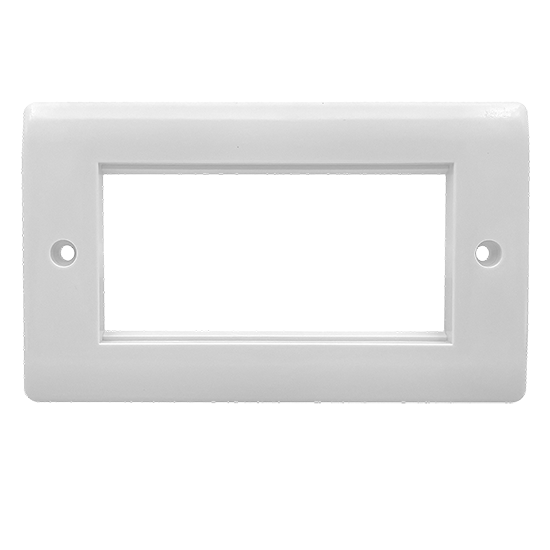 Picture of Vector 4 Gang 100x50mm Modular Faceplate White 