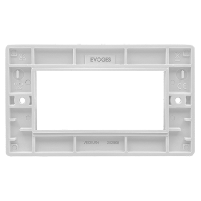 Picture of Vector 4 Gang 100x50mm Modular Faceplate White 