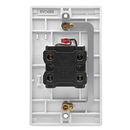 Picture of Vector 1 Gang 45A Double Pole Switch/Neon Double Plate White 