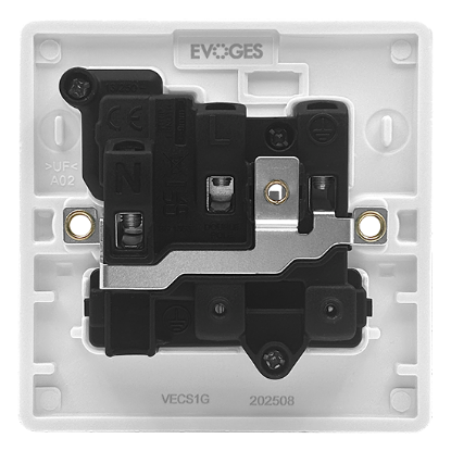 Picture of Vector 13A 1 Gang Double Pole Switched Socket White 