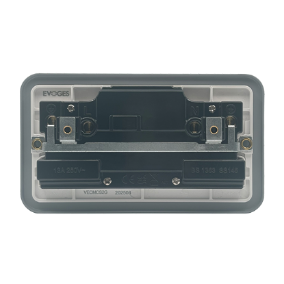 Picture of Vector 13A 2 Gang Metal Clad Switched Socket 